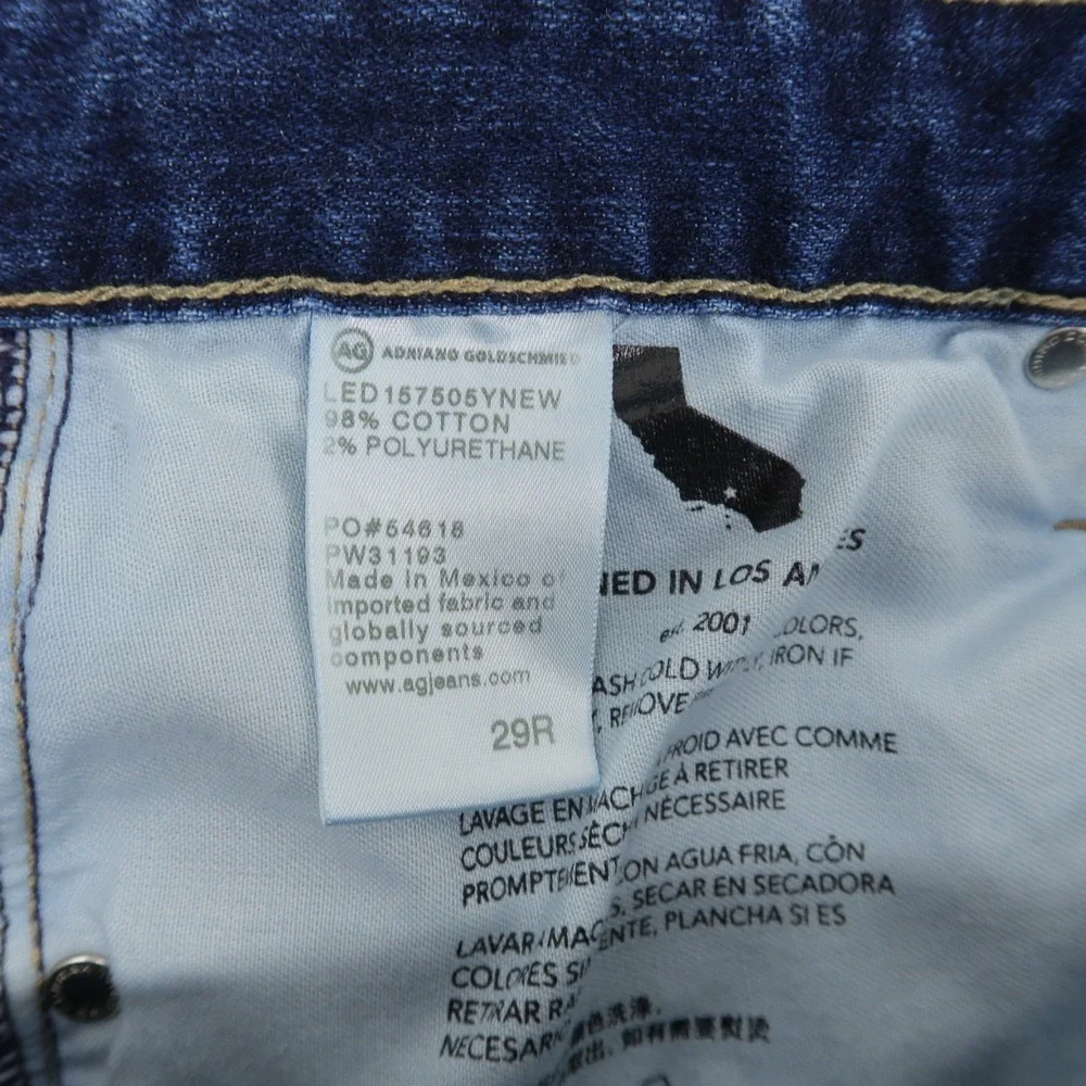 AG Adriano Goldschmied Ex-Boyfriend Jeans Womens 29R Blue Slouchy Slim Aged - Picture 11 of 12